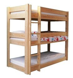 Large bunk bed for three people CAMELOT 180x80 cm